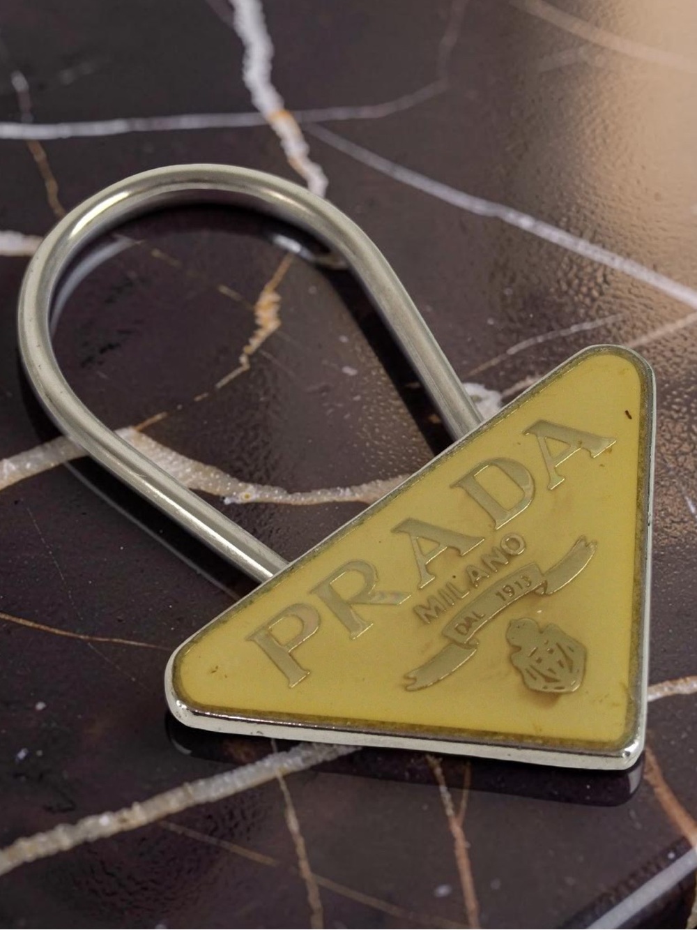 PRADA Signature Bag Charm/Key Ring 💛
